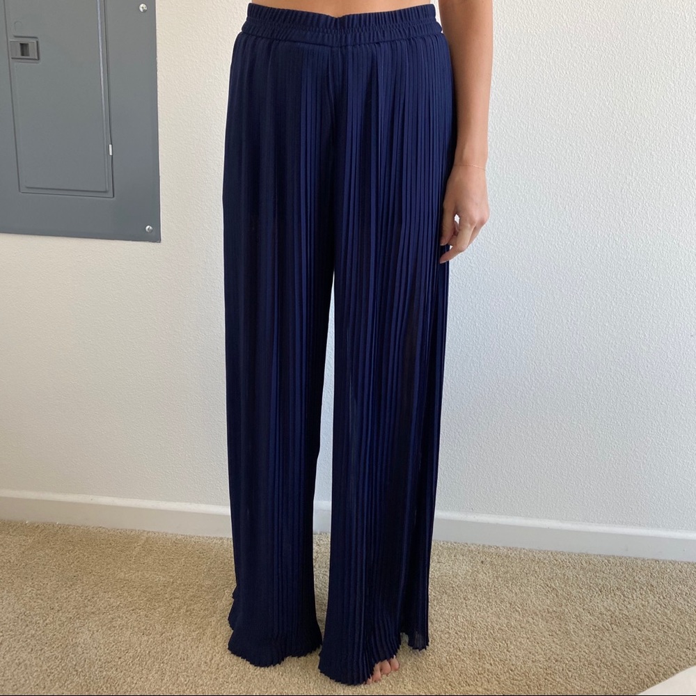 Zara pleated wide leg pants